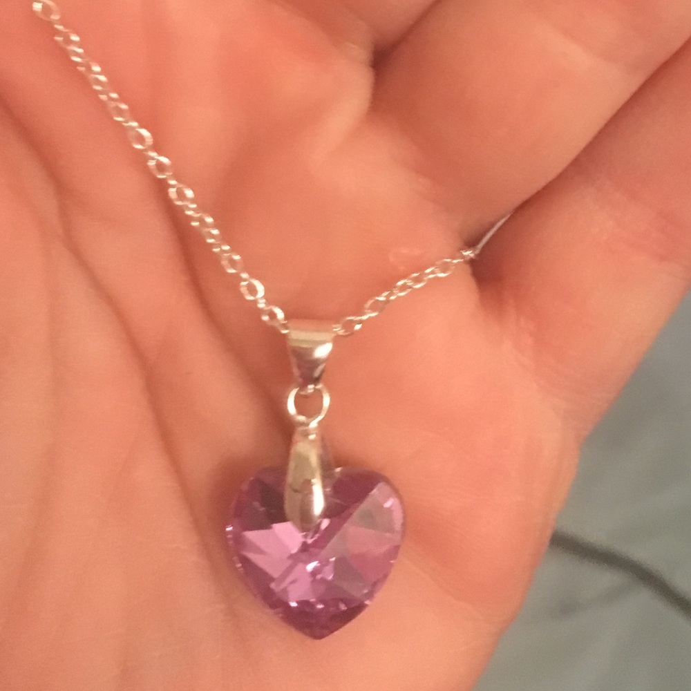 Romantic 925 Crystal Heart Necklace